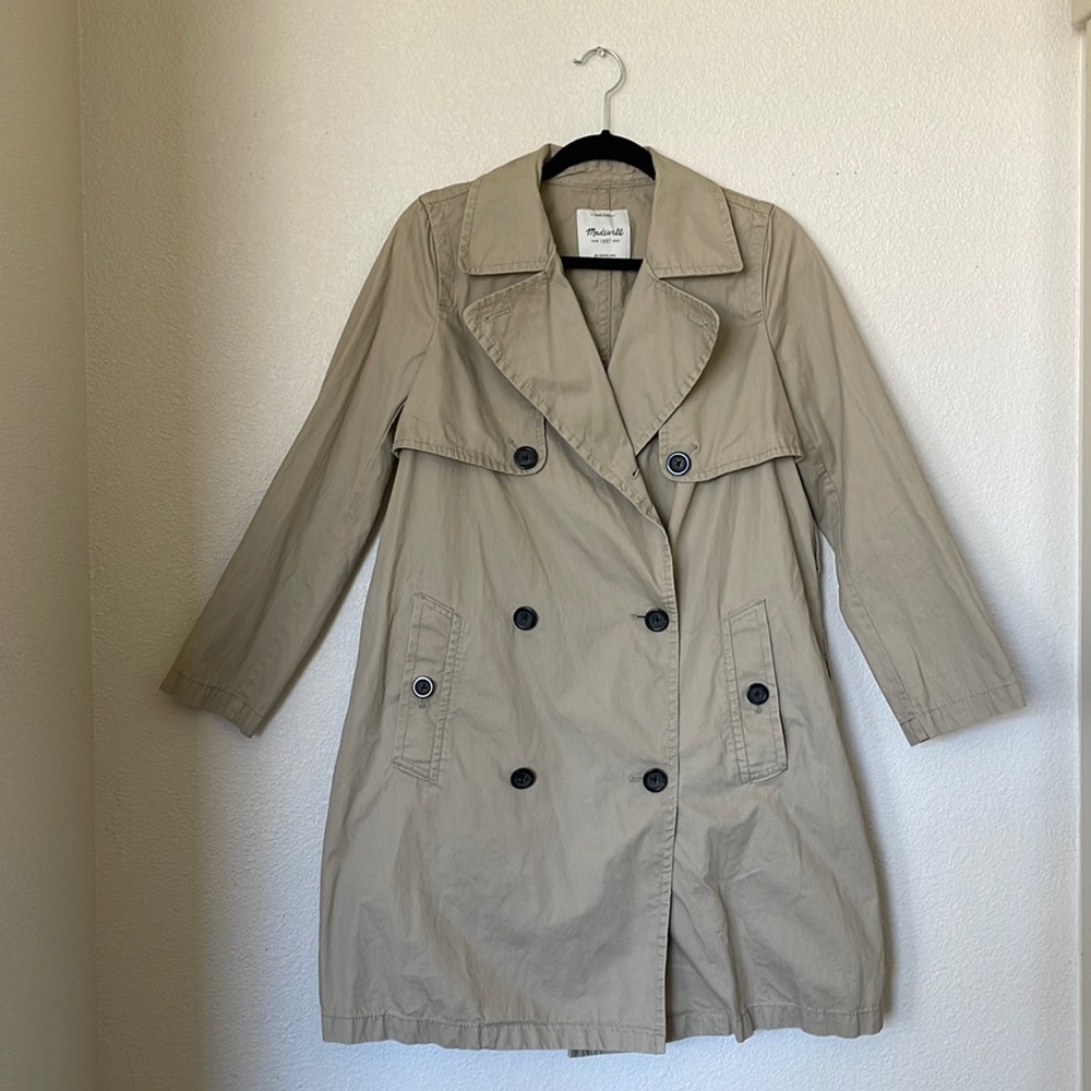 Madewell Khaki trench Coat.